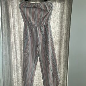NWOT ANTHROPOLOGIE DREW PASTEL STRIPE JUMPSUIT SIZE MEDIUM